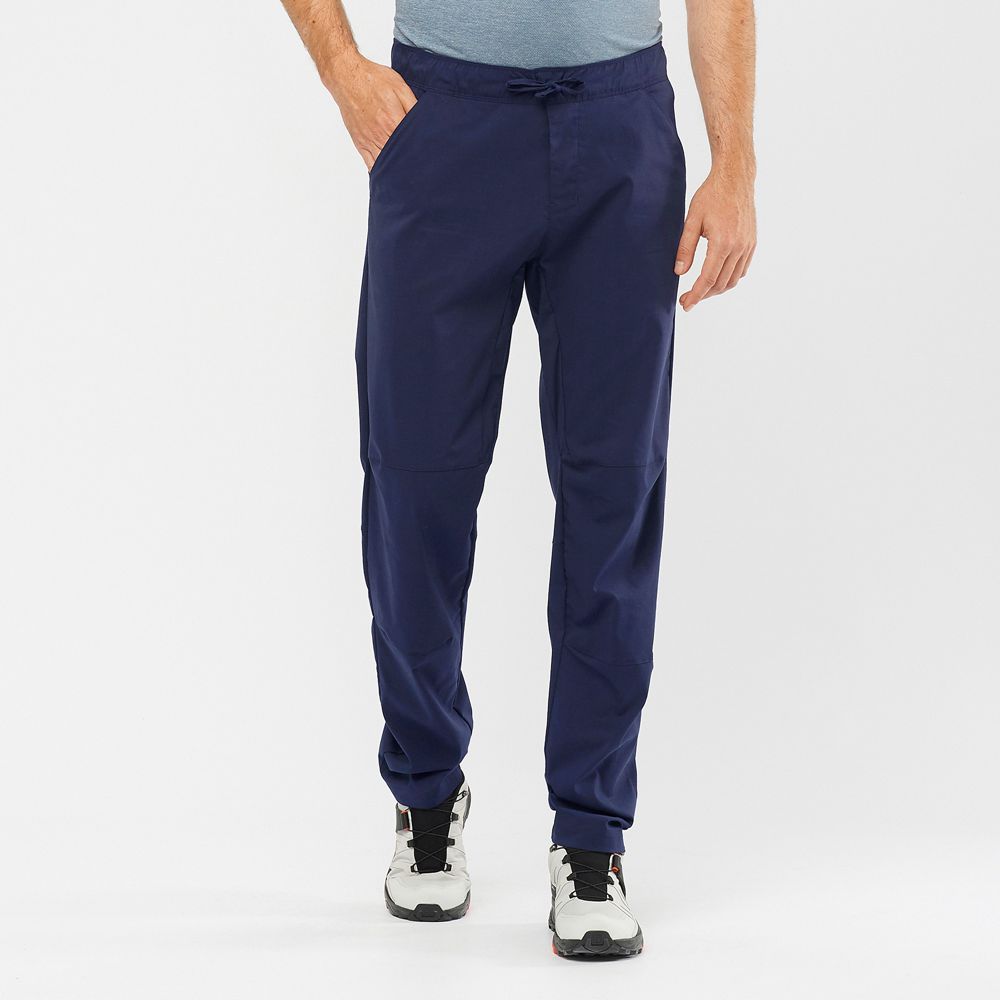 Pantalons Salomon Homme Bleu Marine - Salomon OUTRACK TAPERED - France (3629-DZEGX)